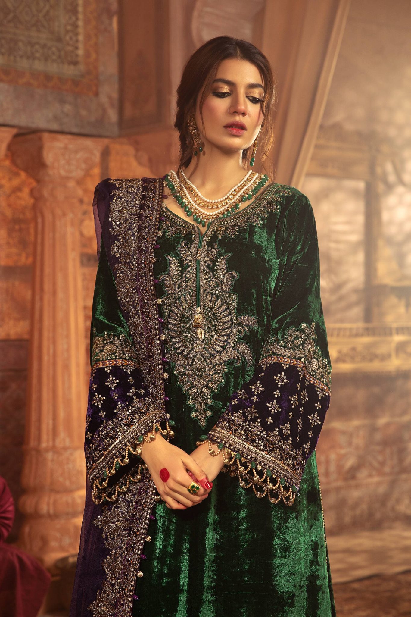 Maria B Velvet Formal Winter Party Wear Dresses 2024
