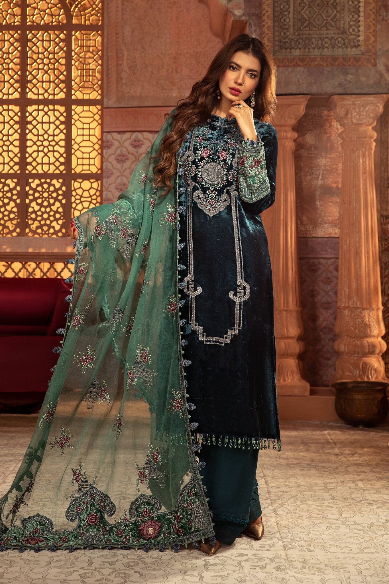 Maria B Velvet Formal Winter Party Wear Dresses 2024