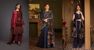 Bareeze Luxury Winter Embroidered Dresses Shawls Designs 2023