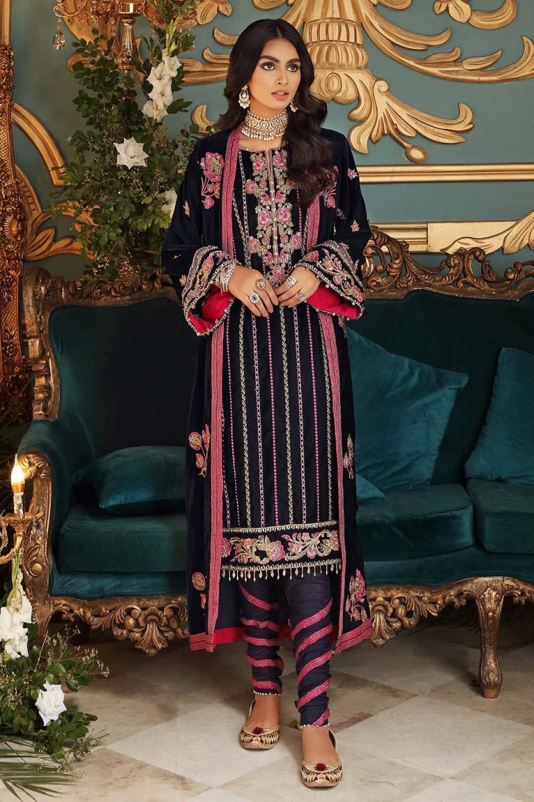 Gul Ahmed Fancy Winter Velvet Dresses Shawl Collection 202324