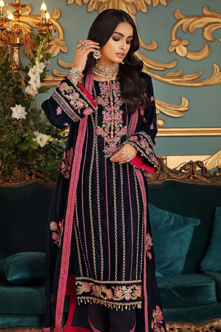 Gul Ahmed Fancy Winter Velvet Dresses Shawl Collection 202324