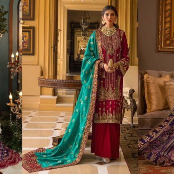 Gul Ahmed Fancy Winter Velvet Dresses & Shawls Collection 2021