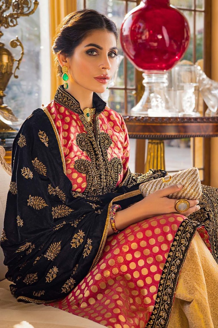 Gul Ahmed Fancy Winter Velvet Dresses Shawl Collection 202324