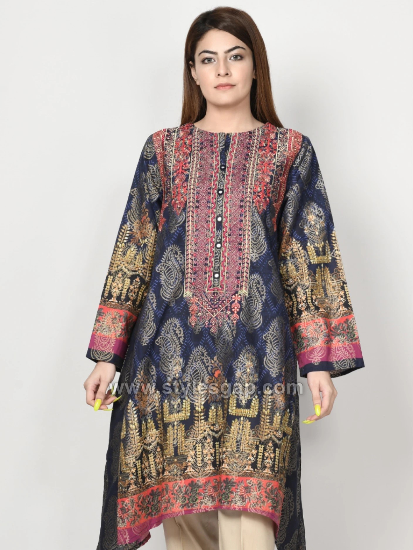 Printed Kurtas Latest Summer Lawn Kurti Designs Stitching Styles ...