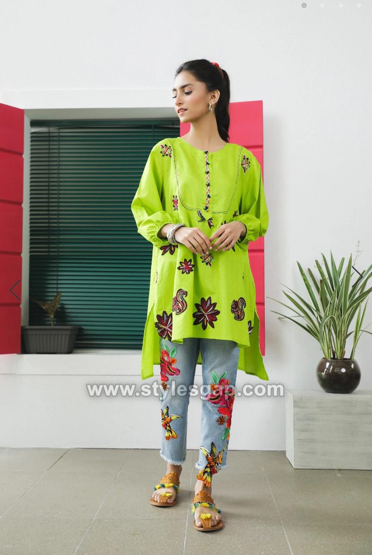 Latest Summer Lawn Kurta Designs Stitching Styles Collection 2020 21,Simple Hand Embroidery Designs For Blouse Sleeves