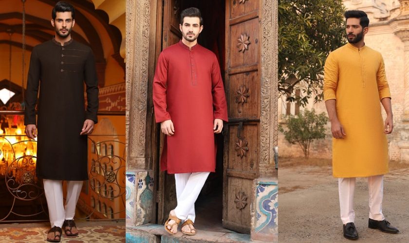 Latest J. Eid Kurta Shalwar Kameez Designs Waistcoat Collection
