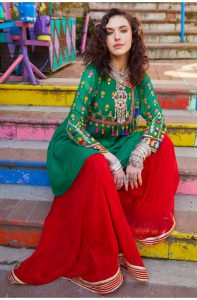 Latest Colorful Kurti Peplum Dresses