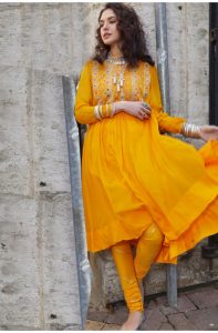 Latest Colorful Kurti Peplum Dresses