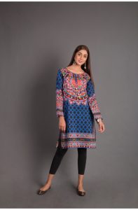 Latest Colorful Kurti Peplum Dresses