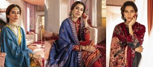 Cross Stitch Winter Printed Embroidered Dresses Collection 2024
