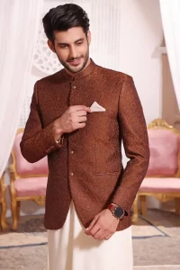 copper color plain princecoat