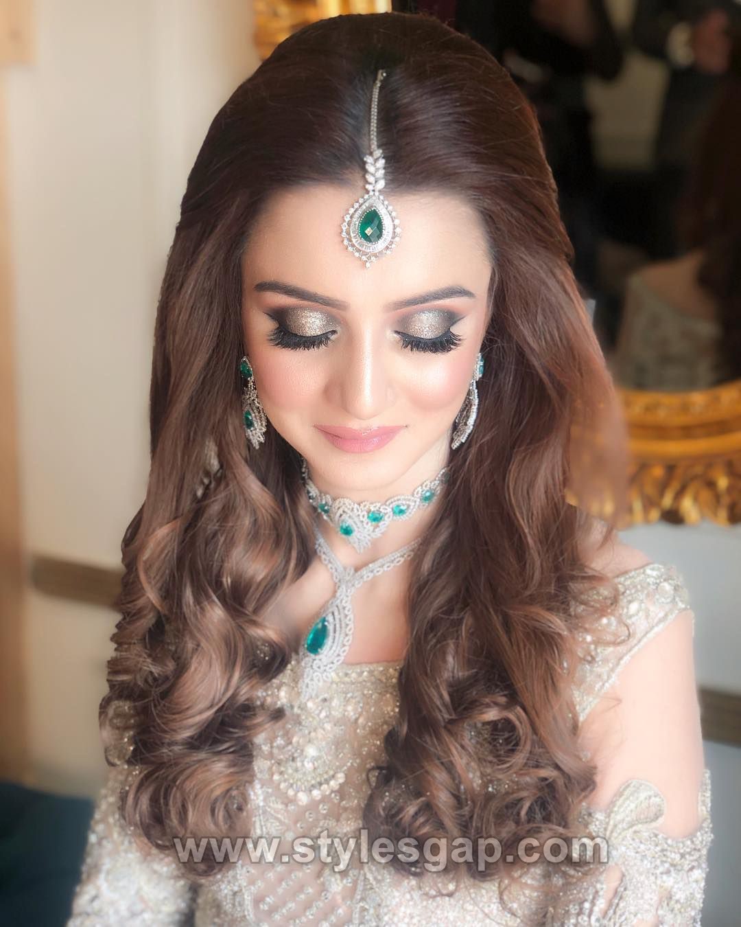 This beautiful Hairstyle for @niminsta_ for engagement ceremony #hairstyles  #openhair #openhairstyle #bridehair #beautiful #beautifulha... | Instagram