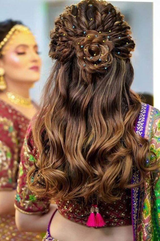 10 Pretty Ladies Sangeet Hairstyles For Bride And Her Besties | POPxo