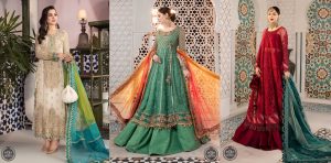 Maria B Latest Eid Chiffon Embroidered Embellished Dresses 2023
