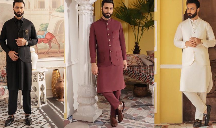 Latest Eid Festive Men Kurta Shalwar Kameez Designs Collection by Dynasty Fabrics