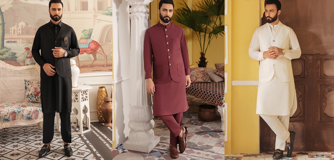 Latest Eid Festive Men Kurta Shalwar Kameez Designs Collection by Dynasty Fabrics