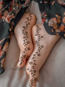 Henna Side Bails for Feet/ Floral Swirls