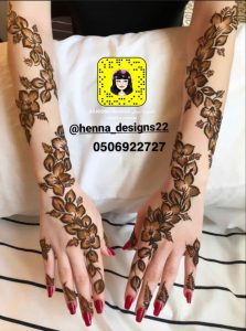 Pretty Floral Flowery & Leafy Bail Designs for Hands & Arms