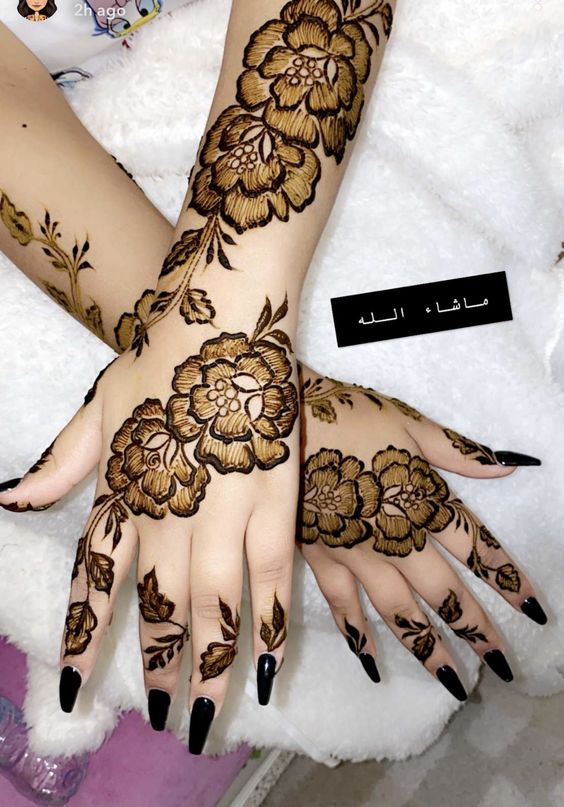 Pretty Floral Flowery & Leafy Bail Designs for Hands & Arms