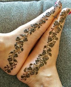 Henna Side Bails for Feet/ Floral Swirls