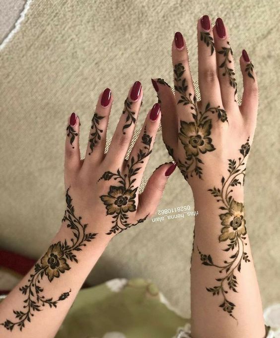 Pretty Floral Flowery & Leafy Bail Designs for Hands & Arms