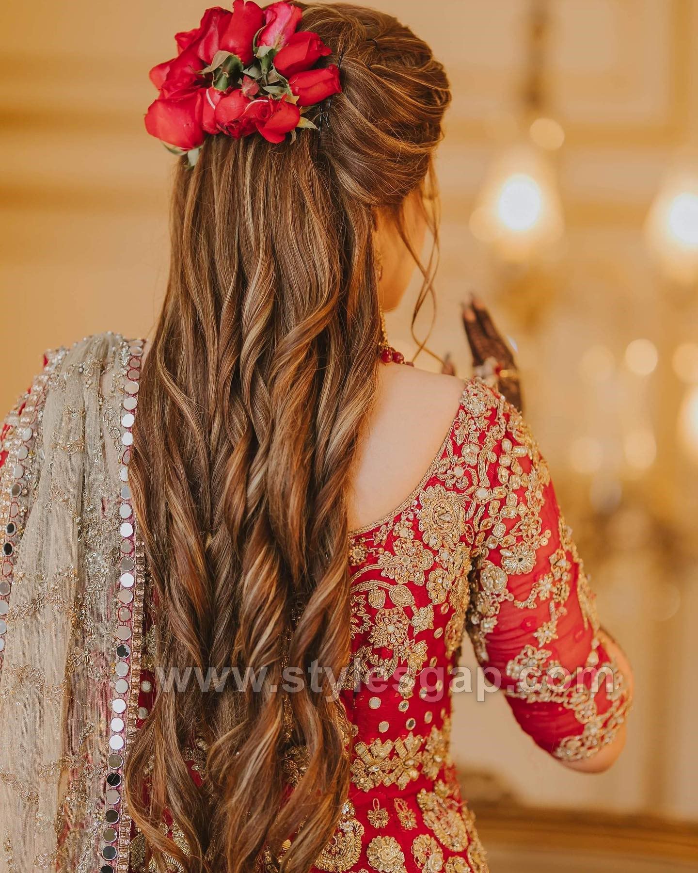 Top 20 Simple Hairstyles for Gowns and Frocks  Styles At Life