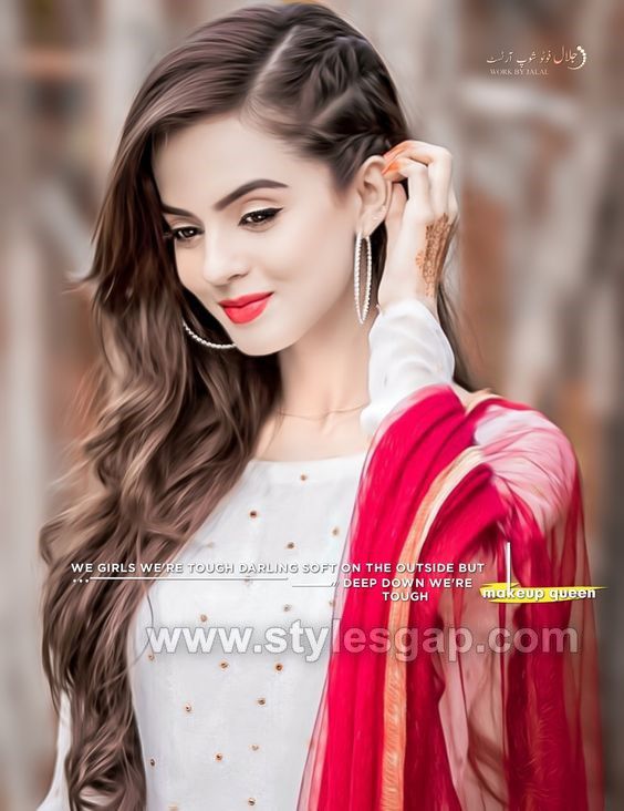 Hairstyle laid to one side set Royalty Free Vector Image