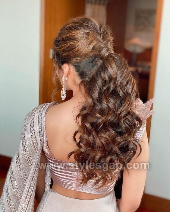 20 Indian Bridal Hairstyles for Lehenga You can Try on Your Wedding Day   Bridal Look  Wedding Blog