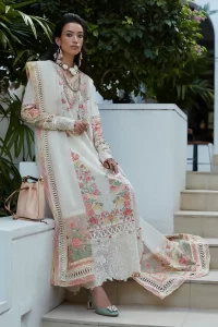 pearl white Elan Lawn Spring Summer Collection