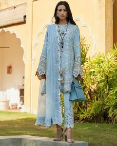 ice blue color Elan Lawn Spring Summer Collection