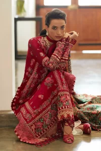 maroon Elan Lawn Spring Summer Collection