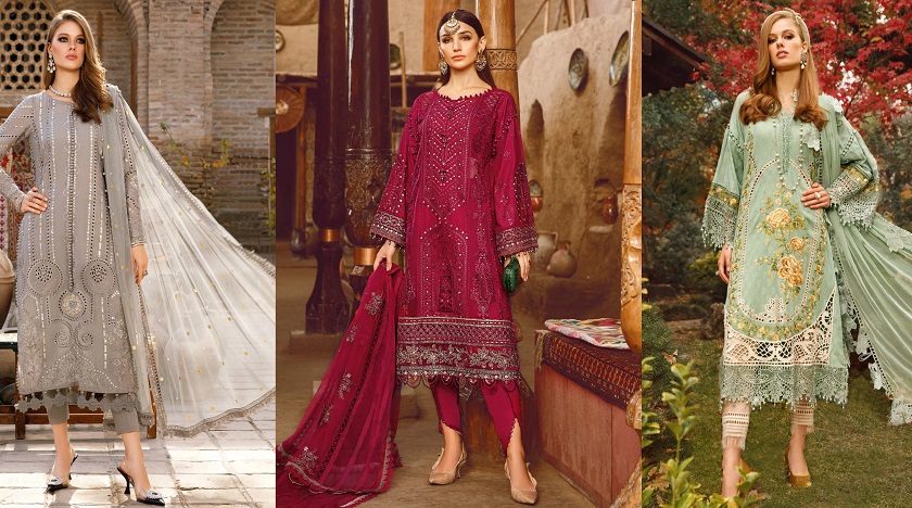 Latest Maria B Eid Lawn Stylish Dresses Designs Collection