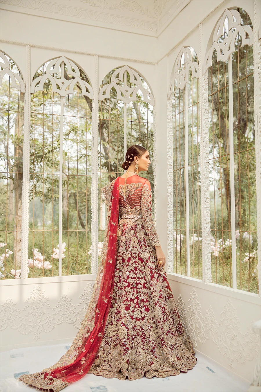 Royal Bridal Wedding Dress In Red Lehenga Kameez Style – UY COLLECTION