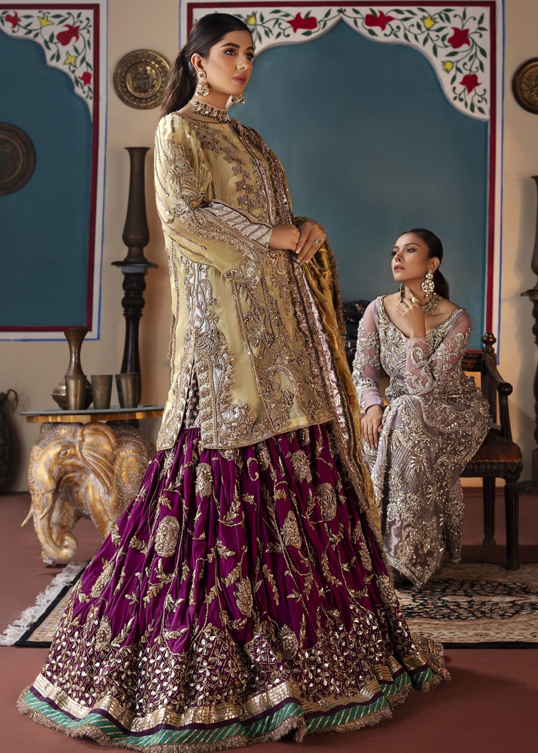 Latest Formal Wedding Bridal Sharara Designs 2024 Collection