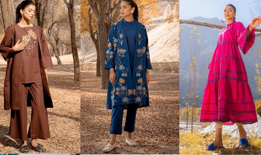 EGO Winter Basic Embroidered Kurta & Pants Designs