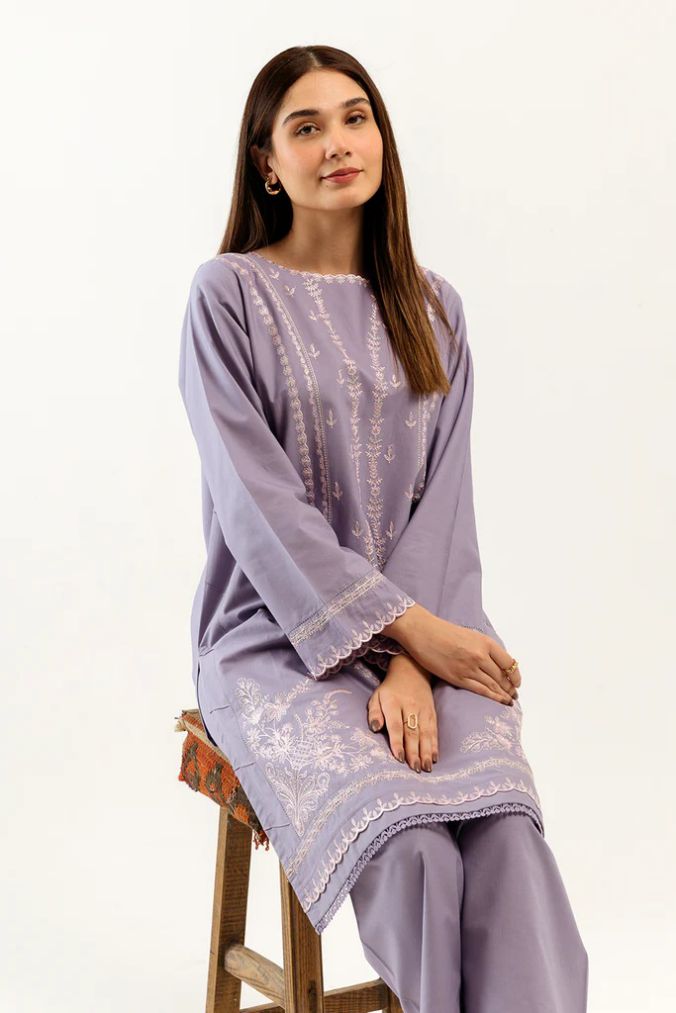 Dyed & Embroidred two piece - Beech Tree Pakistani Winter Shirts Kurtis ...