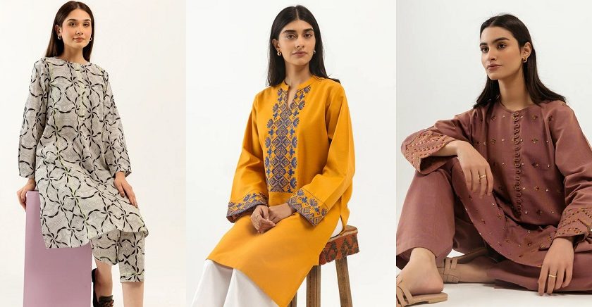 Matching Separates 2 piece suits – PrintedBeech Tree Pakistani Winter Shirts Kurtis Coord Sets Designs