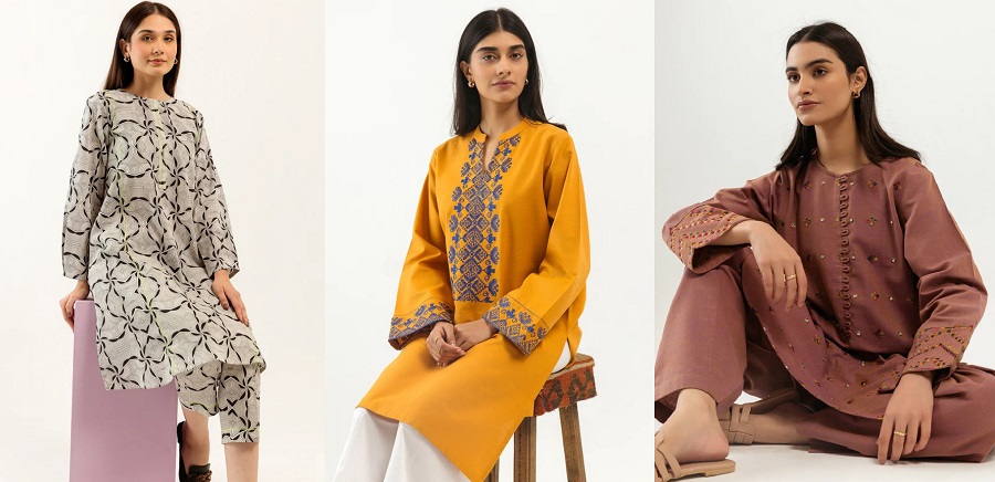 Matching Separates 2 piece suits – PrintedBeech Tree Pakistani Winter Shirts Kurtis Coord Sets Designs