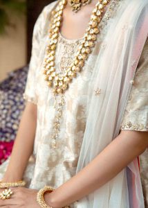 white fancy frock for nikkah party wedding function