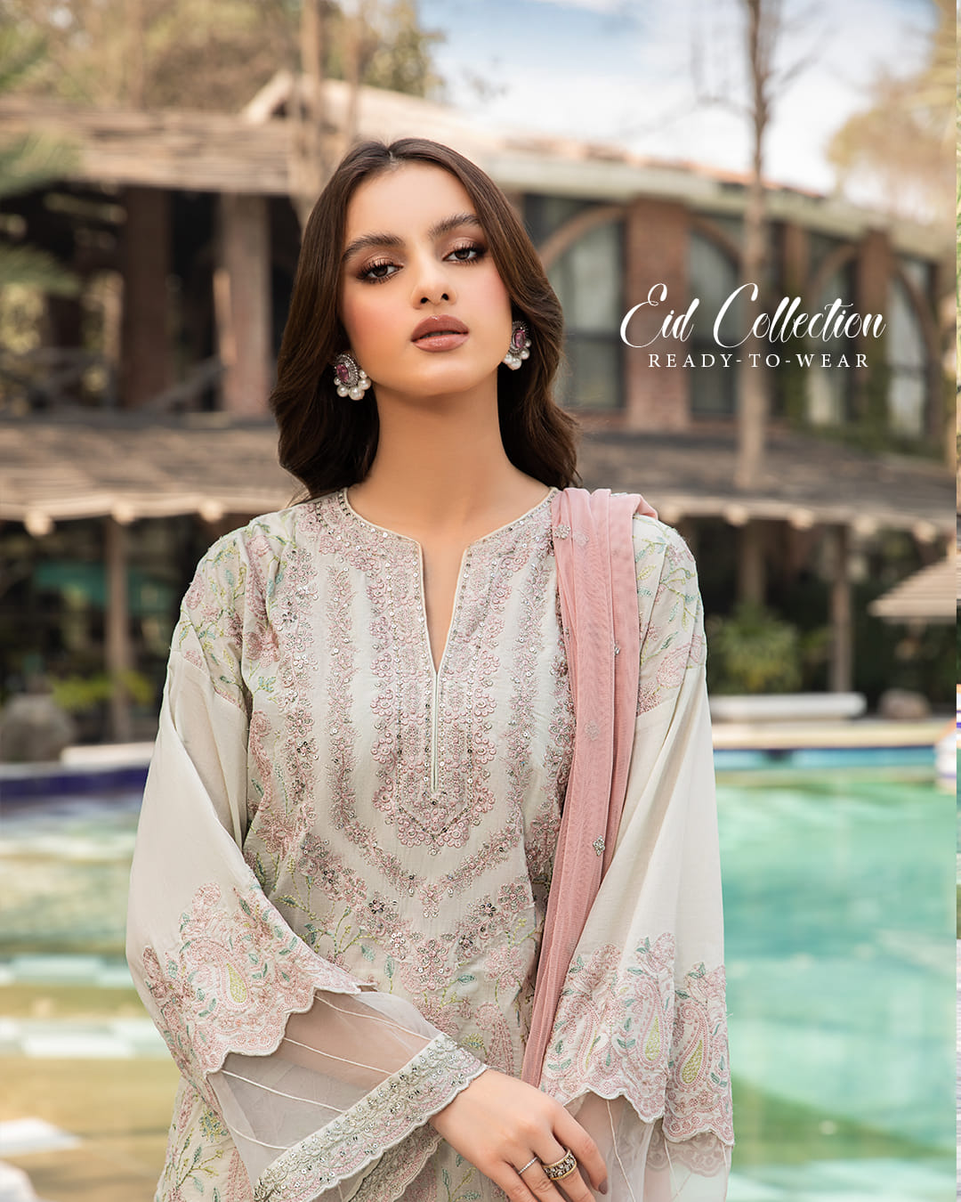 Maria B Eid Stitched Ready to Wear Formal Dresses ft Yumna & Wahaj