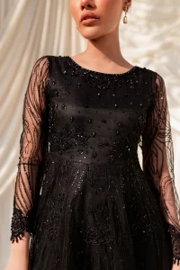 embellished black gown style