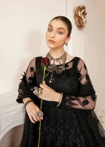 embellished black gown