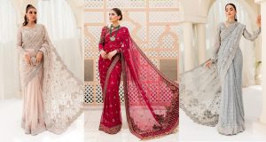 Latest Pakistani Saree Designs Collection by Maria B 2024