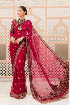 Latest Pakistani Saree Designs Collection by Maria
