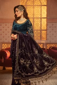 heavy velvet saree