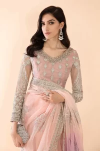 pastel colored tone saree for parties