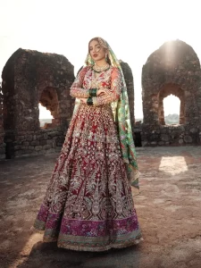 heavy bridal dress by maryam hussain highky affordable