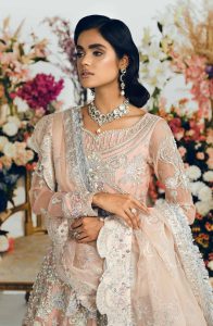 pink engagement wedding dress