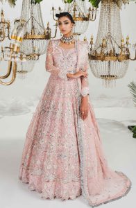 pastel pink engagement wedding dress