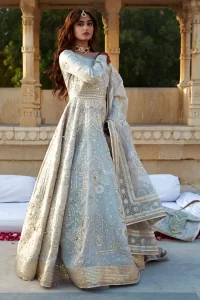 powder blue bridal dress